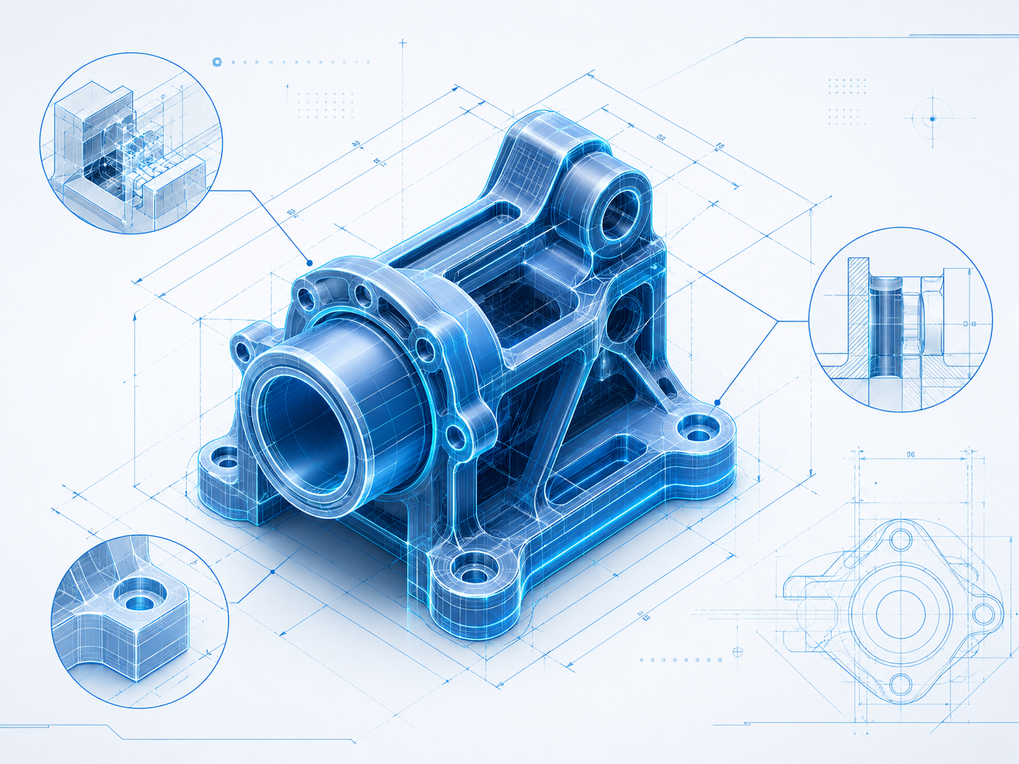 3D Cad drawings illustration